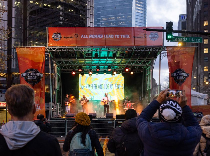 John Welsh and Los Valientes perform at the 2024 Grey Cup Festival – clicking this link will open a larger version of it in the browser window.