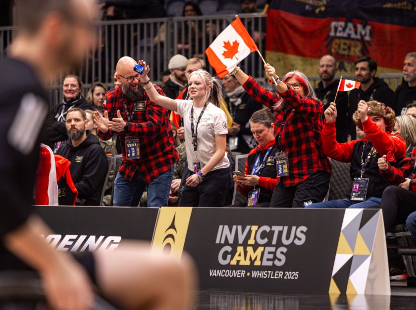 Fans cheer on athletes from the sidelines at the 2025 Invictus Games – clicking this link will open a larger version of it in the browser window.