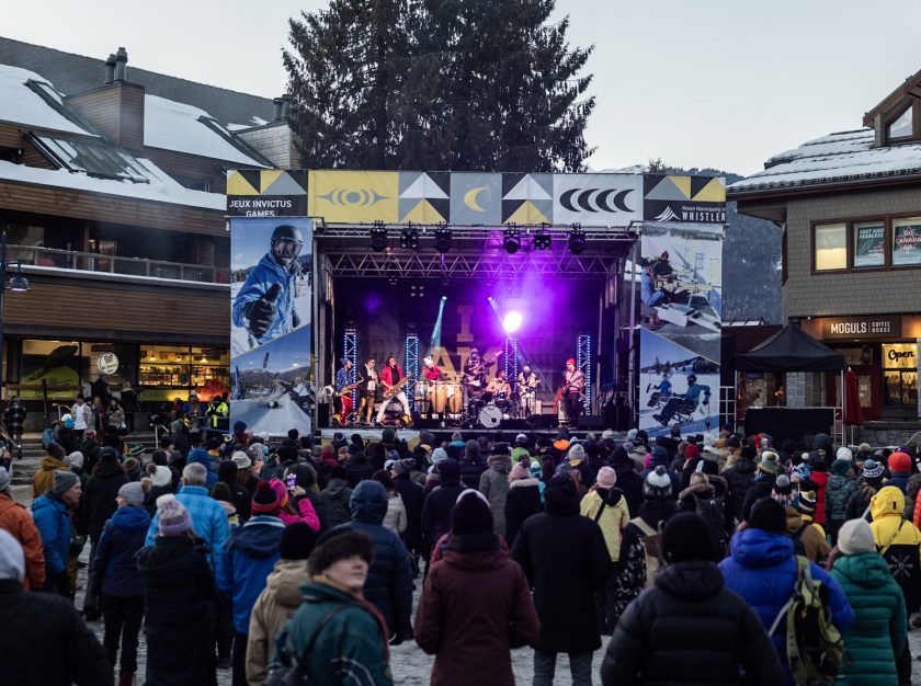 A crowd gathered to watch a concert at the 2025 Invictus Games – clicking this link will open a larger version of it in the browser window.